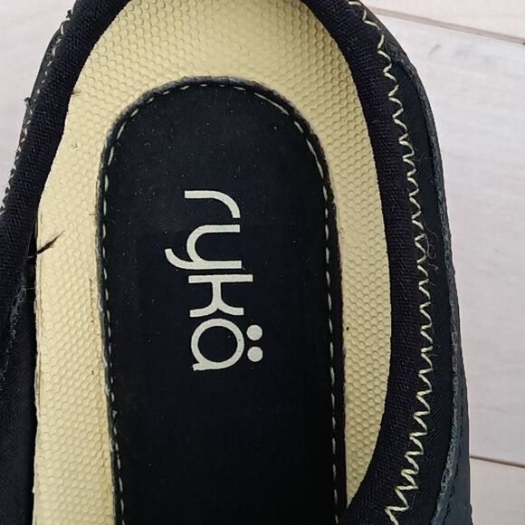 Ryka Women's Black Tensile Slip-On Mule Bungee Laces Clog Style Size 5.5 - Picture 4 of 5